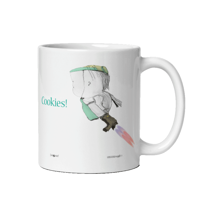 11oz Mug — John Elizabeth Bringle with Rocket Boots