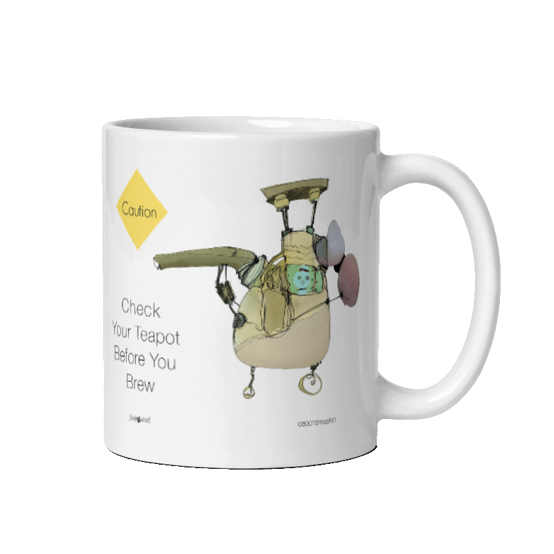 11oz Mug — Teapot - Caution